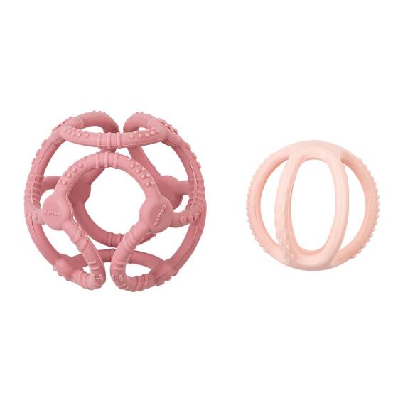 NATTOU - SET OF 2 BALLS - PINK + LIGHT