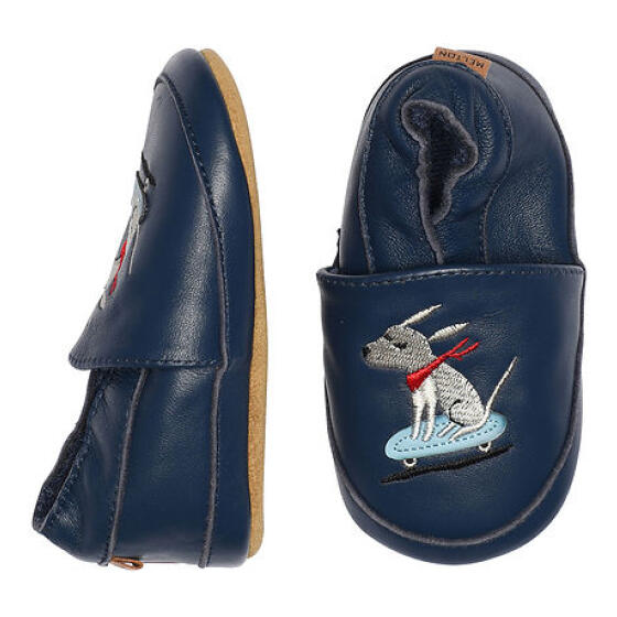 MP DENMARK/MELTON - SKATER DOG LEATHER SLIPPERS