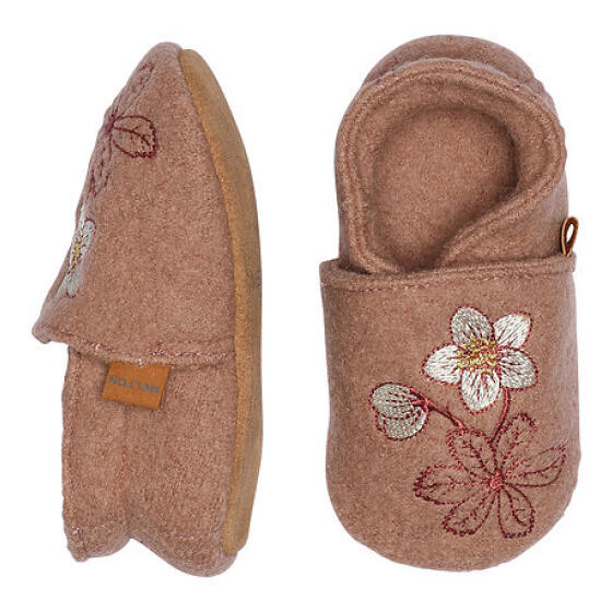 MP DENMARK/MELTON - WINTER ROSE WOOL SLIPPERS