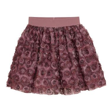 SKIRT W/MESH FLOWERS